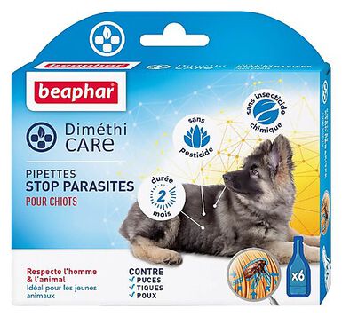 DiméthiCARE - Pipettes STOP Parasites pour Chiot - 6x1,5ml