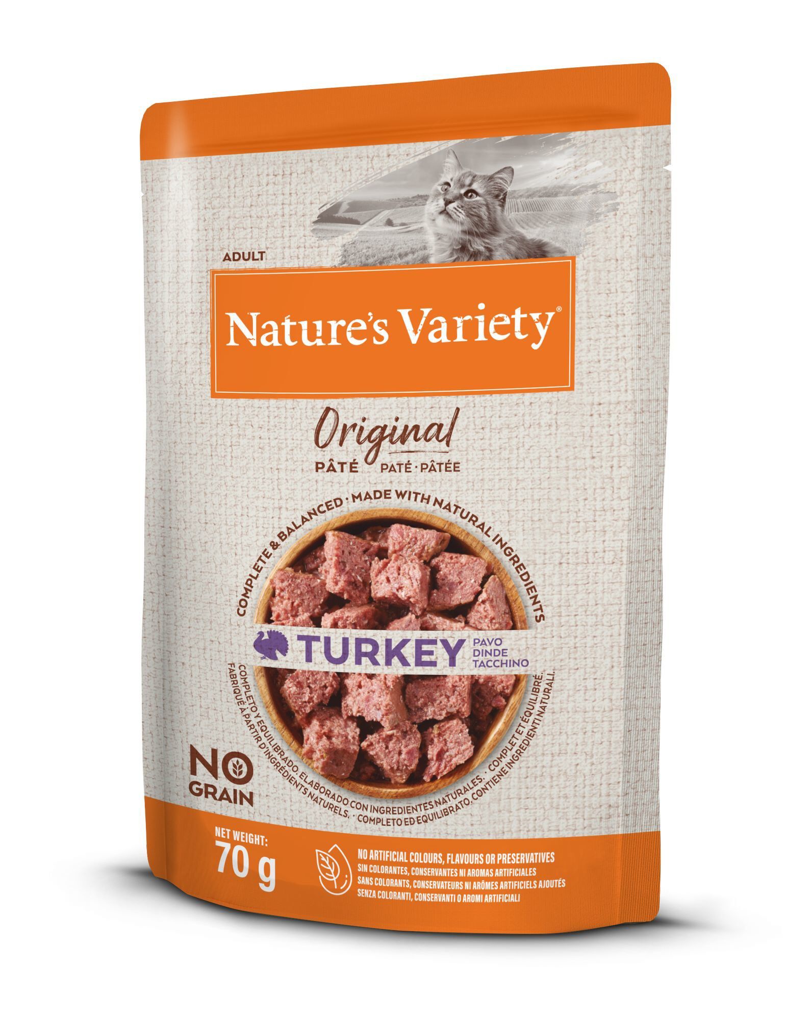 Nature's Variety - P&acirc;t&eacute;e Original &agrave; la Dinde pour Chat - 70g Image num&eacute;ro 1