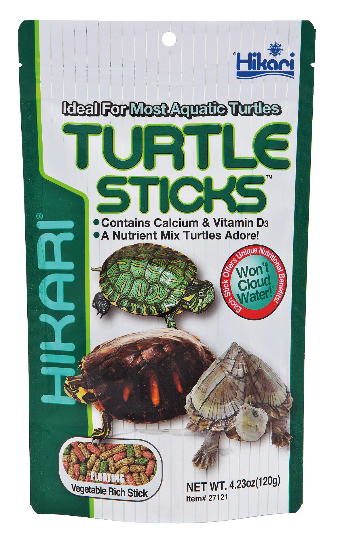 Hikari - Aliment Turtle Sticks pour Tortues - 120g Image num&eacute;ro 1
