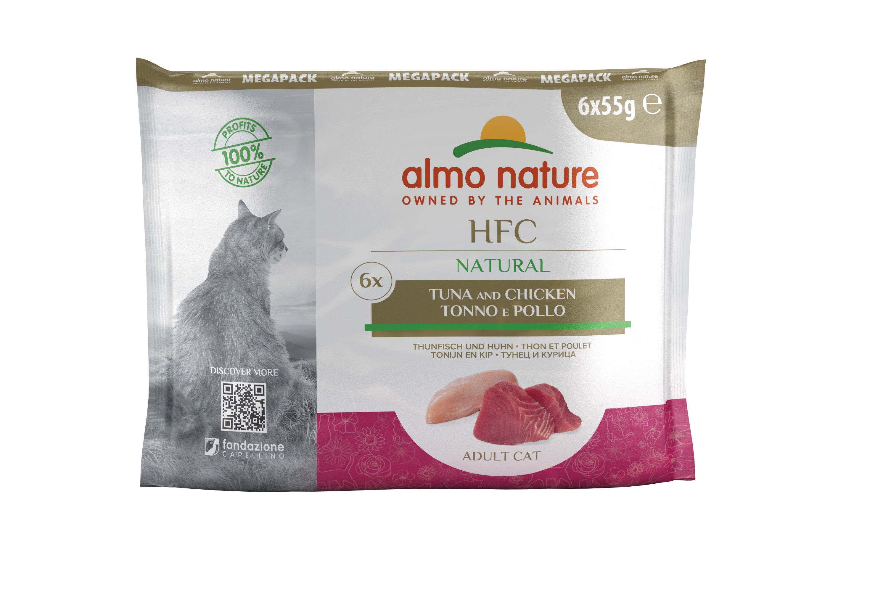 Almo Nature - Sachets Classic en Pack au Thon et Poulet pour Chat - 6x55g Image num&eacute;ro 1