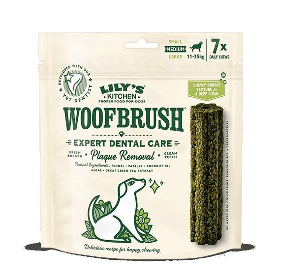 Lily's Kitchen - B&acirc;tonnets Woofbrush Dental Chew Medium pour Chien - x7 Image num&eacute;ro 1
