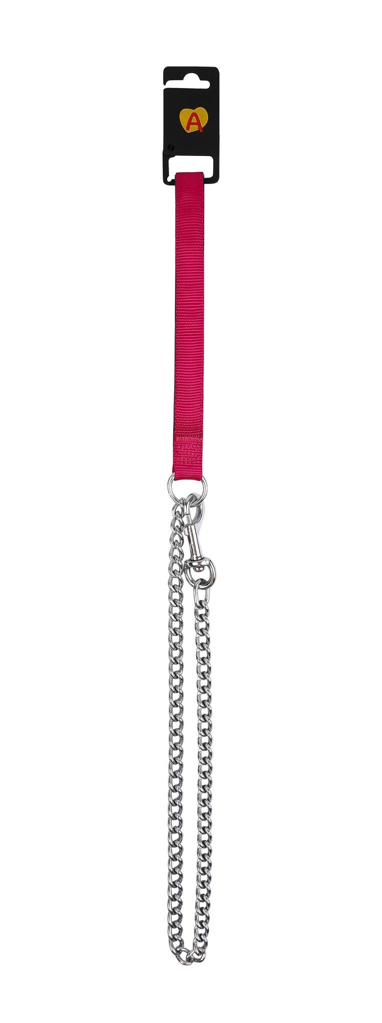 Animalis - Laisse M&eacute;tal Fine Confort 15mm et 100cm pour Chien - Fuchsia Image num&eacute;ro 1