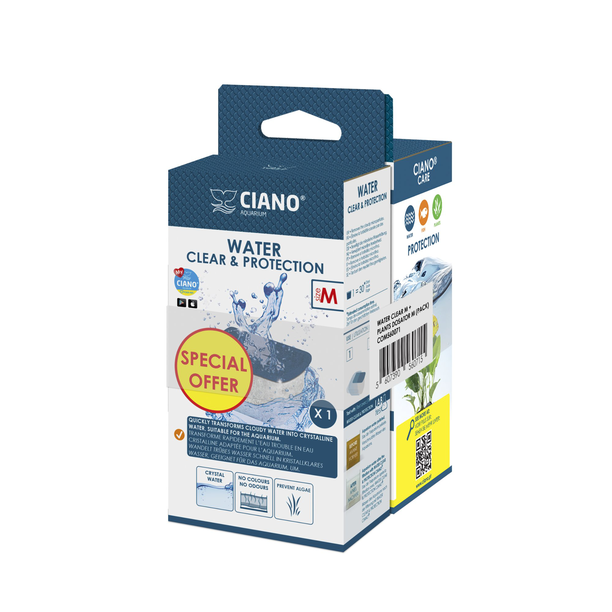 Ciano - Pack Cartouche Water Clear & Protection pour Aquarium - M Image num&eacute;ro 1