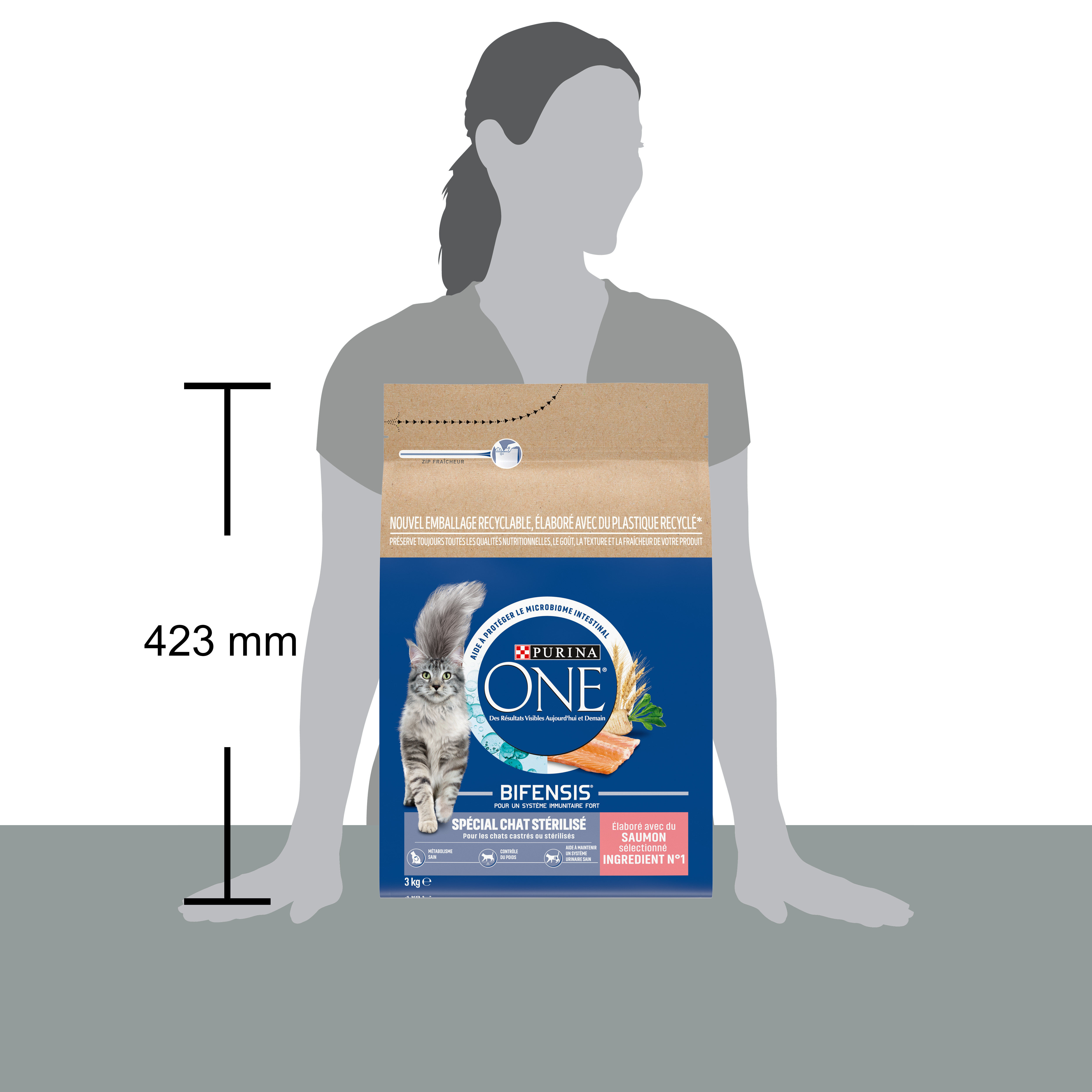 Purina One - Croquettes au Saumon et Bl&eacute; pour Chat Adulte St&eacute;rilis&eacute; - 3Kg Image num&eacute;ro 4