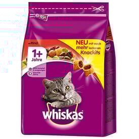 Whiskas - Croquettes +1 au Bœuf pour Chat - 3,8Kg