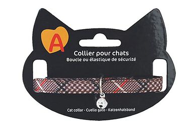 Animalis - Collier Sublime Ecossais pour Chat - Beige