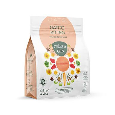 Natura Diet - Croquettes Kitten au Saumon pour Chaton - 400g