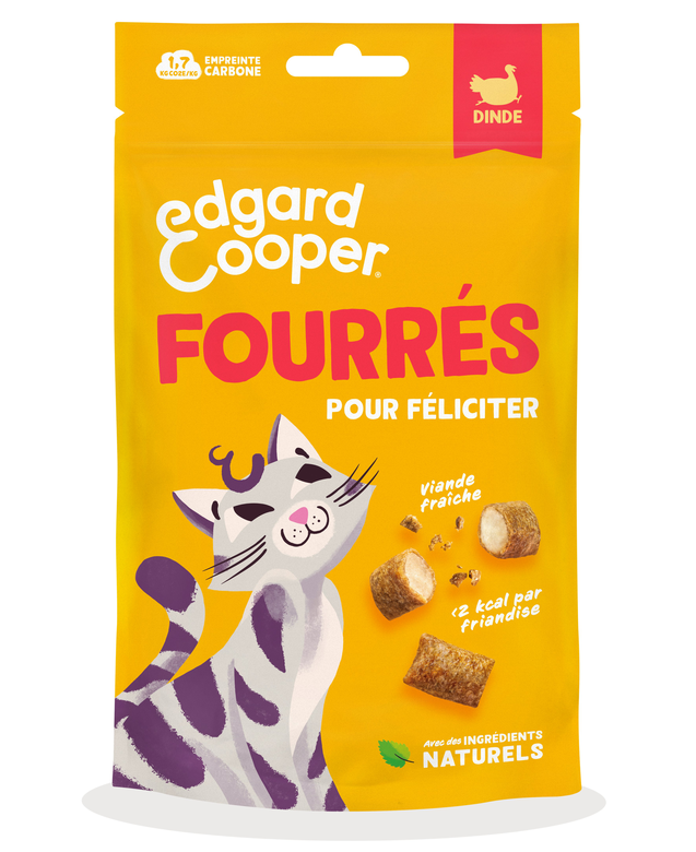 Edgard & Cooper - Friandises Fourrés A la Dinde Pour Chat - 60g Image numéro 1 Edgard & Cooper - Friandises Fourrés A la Dinde Pour Chat - 60g Image numéro 1