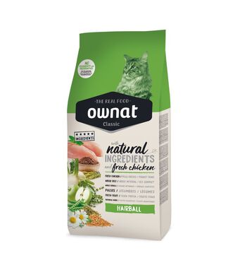 Ownat - Croquettes Classic Hairball pour Chats - 4Kg