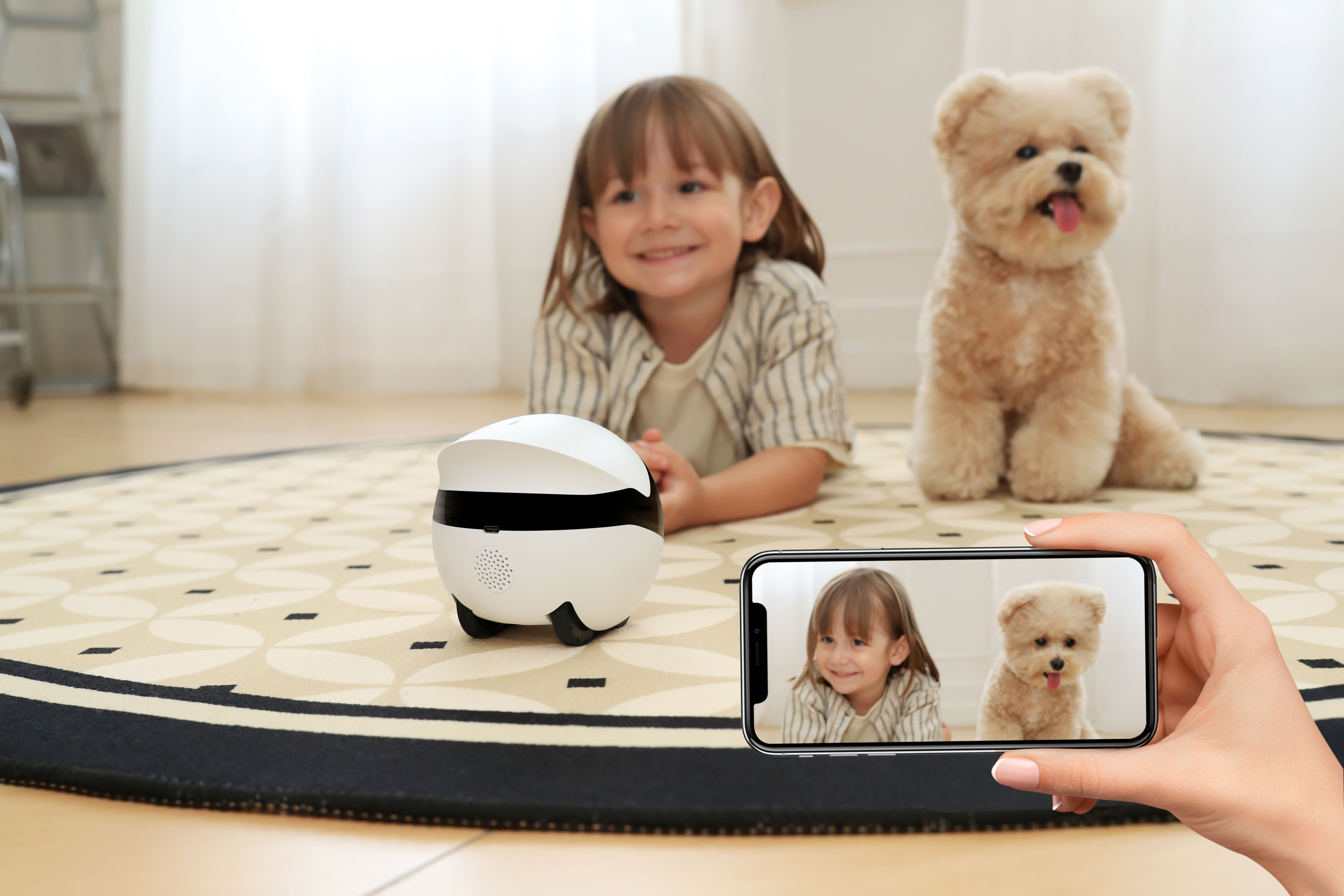 Enabot - Mini Cam&eacute;ra Robotique EBO ROLA 2K pour Chiens et Chats - x1 Image num&eacute;ro 2