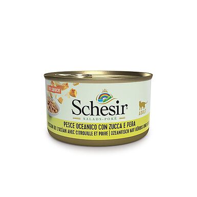 Schesir - Repas Salade Pokè au Poisson Citrouille et Poire pour Chat - 85g