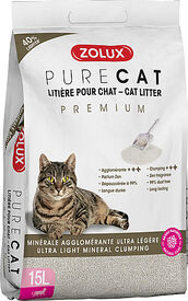 Zolux - Litière Purecat Agglomérante Premium - 15L