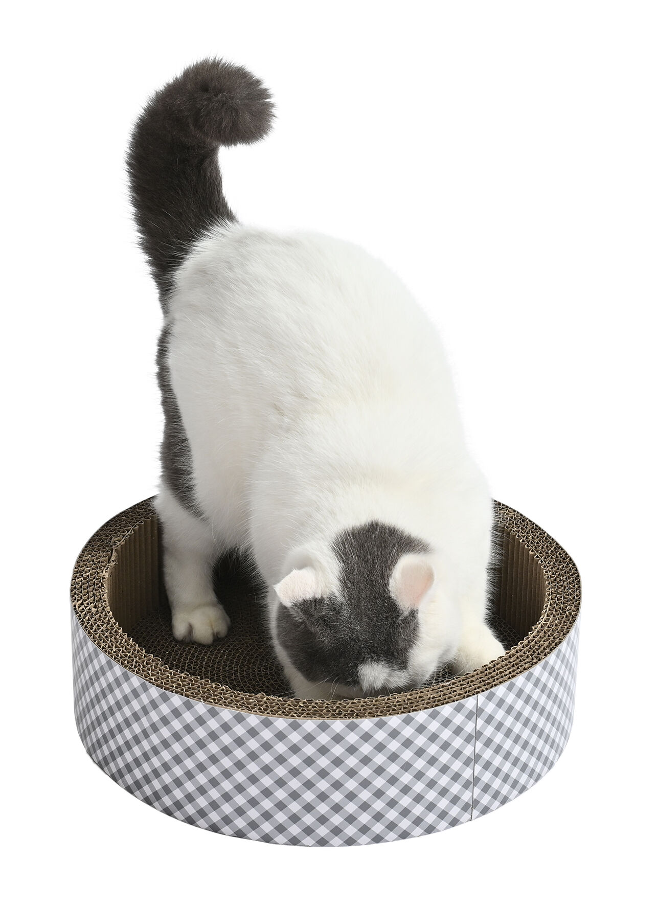 Leeby - Griffoir Funny en Carton Vichy pour Chats - 40cm Image num&eacute;ro 3