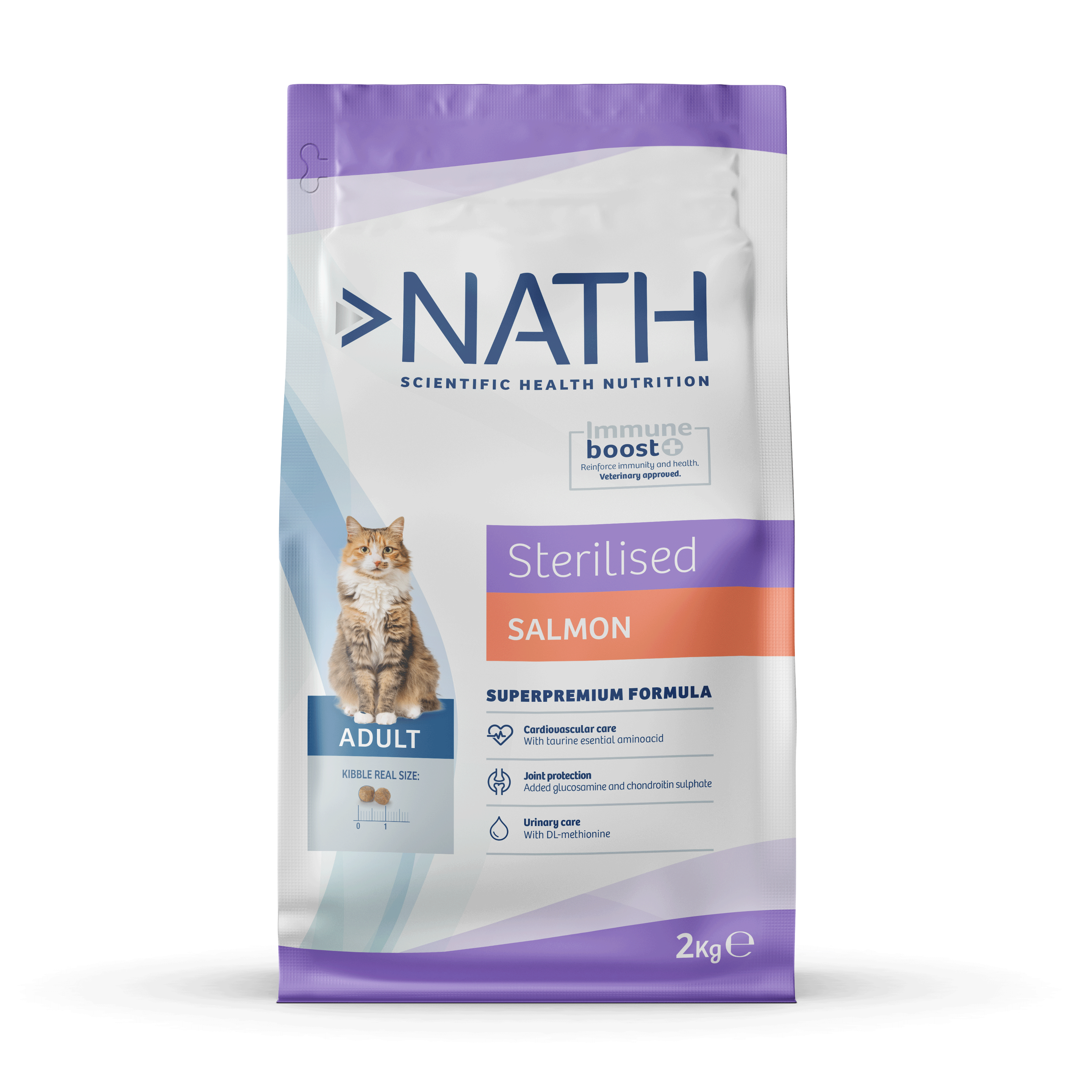 Nath - Croquettes au Saumon pour Chat Adulte St&eacute;rilis&eacute; - 2kg Image num&eacute;ro 1