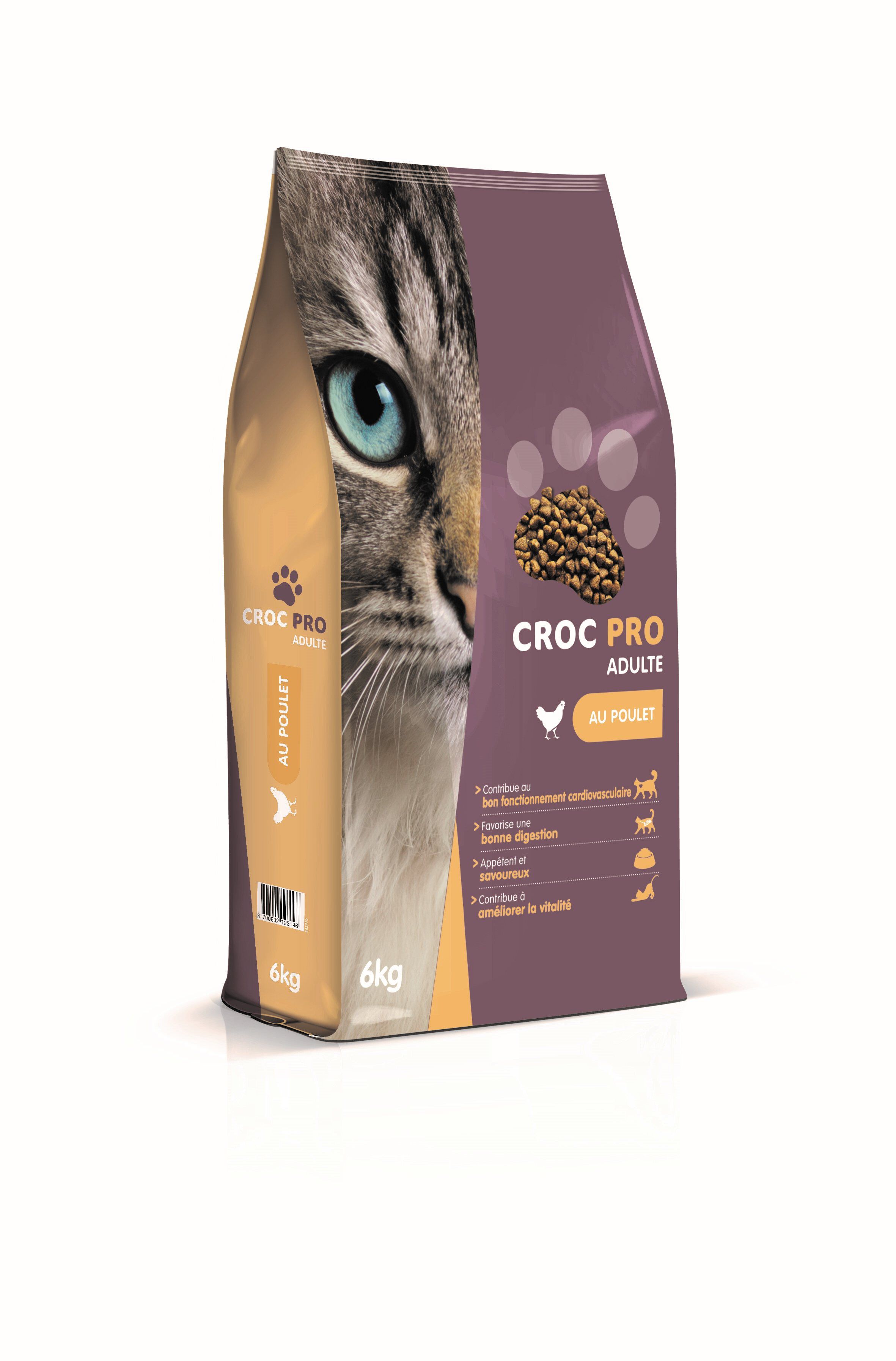 Croc Pro - Croquettes Poulet pour Chat Adulte - 6kg Image num&eacute;ro 1