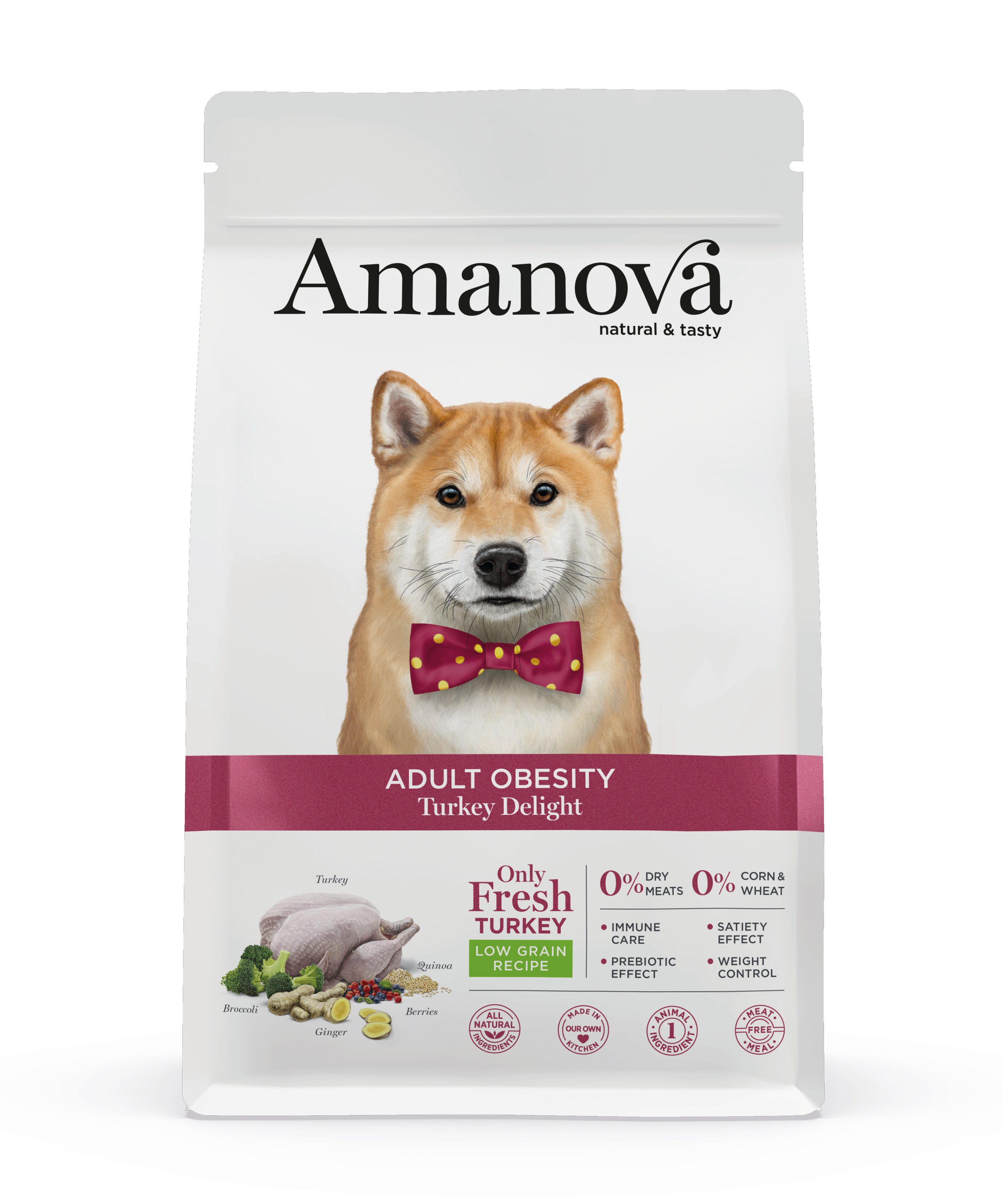 Amanova - Croquettes Adult Obisity &agrave; la Dinde pour Chiens - 10Kg Image num&eacute;ro 1