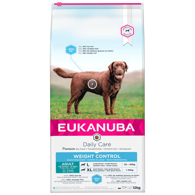 Eukanuba -  Croquettes Daily Care Adulte Contrôle de Poids Pour Grandes Races Poulet 12kg