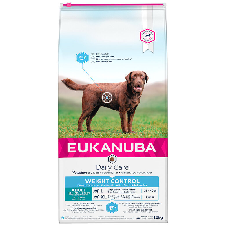 Eukanuba -  Croquettes Daily Care Adulte Contrôle de Poids Pour Grandes Races Poulet 12kg image number null