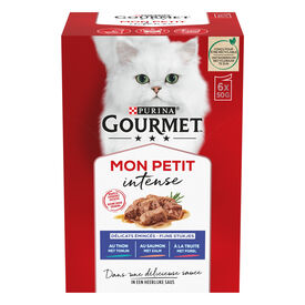 GOURMET - Sachets fraîcheurs MON PETIT aux Poissons pour chats adultes- 6x50g