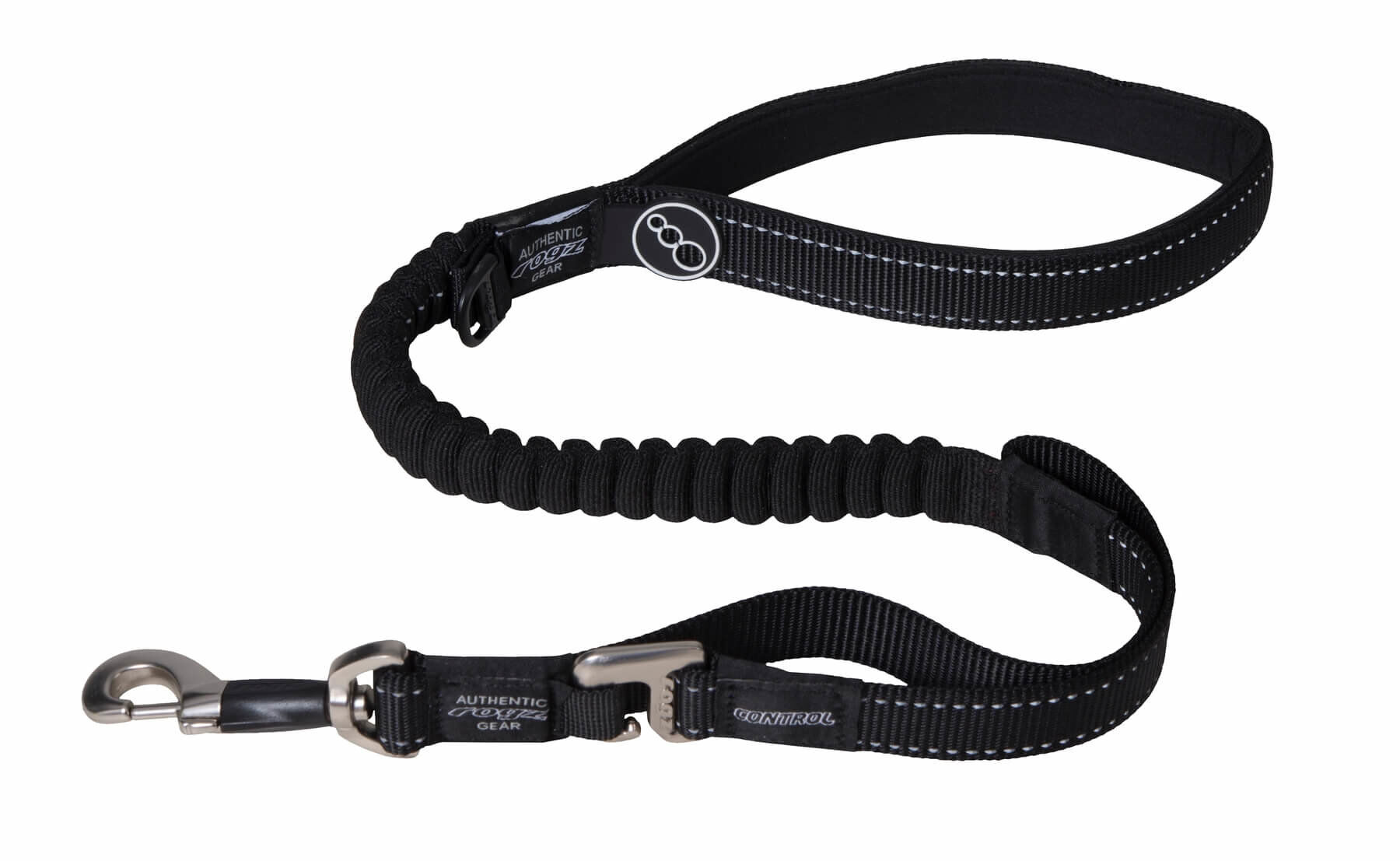 Rogz - Laisse Control Lead Anti-choc pour Chien - Noir Image num&eacute;ro 1