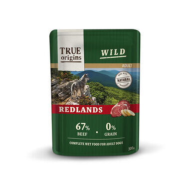 True Origins Wild - Repas Sachet Fraîcheur Bœuf pour Chiens Adultes - 300G