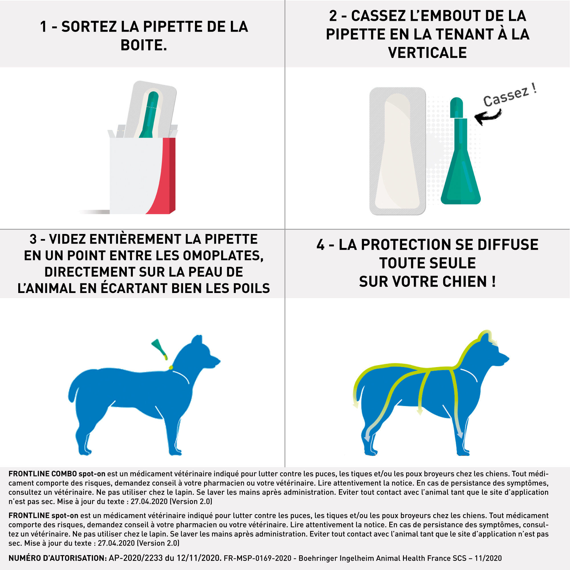 Frontline - Pipettes Antiparasitaire pour Chien de 20 &agrave; 40Kg - 6x2,68ml Image num&eacute;ro 4