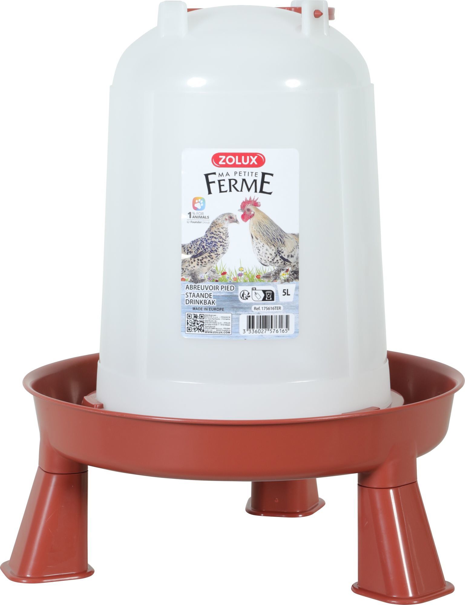 Zolux - Abreuvoir sur Pied Terra pour Basse Cour - 5L Image num&eacute;ro 1
