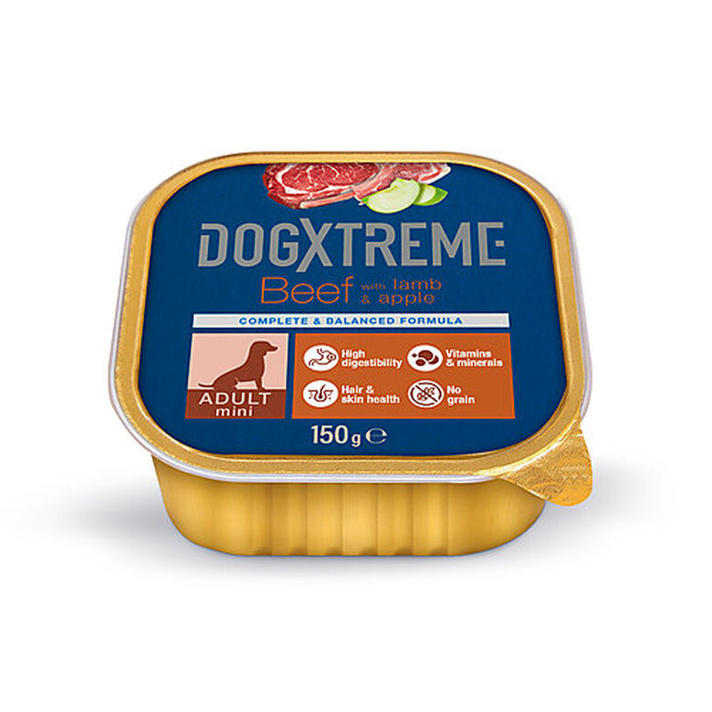 DogXtreme - Barquette au Boeuf pour Chien Adulte de Petite Taille - 150g image number null