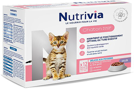 Nutrivia - Sachets en Gelée au Poisson pour Chatons - 12x100g