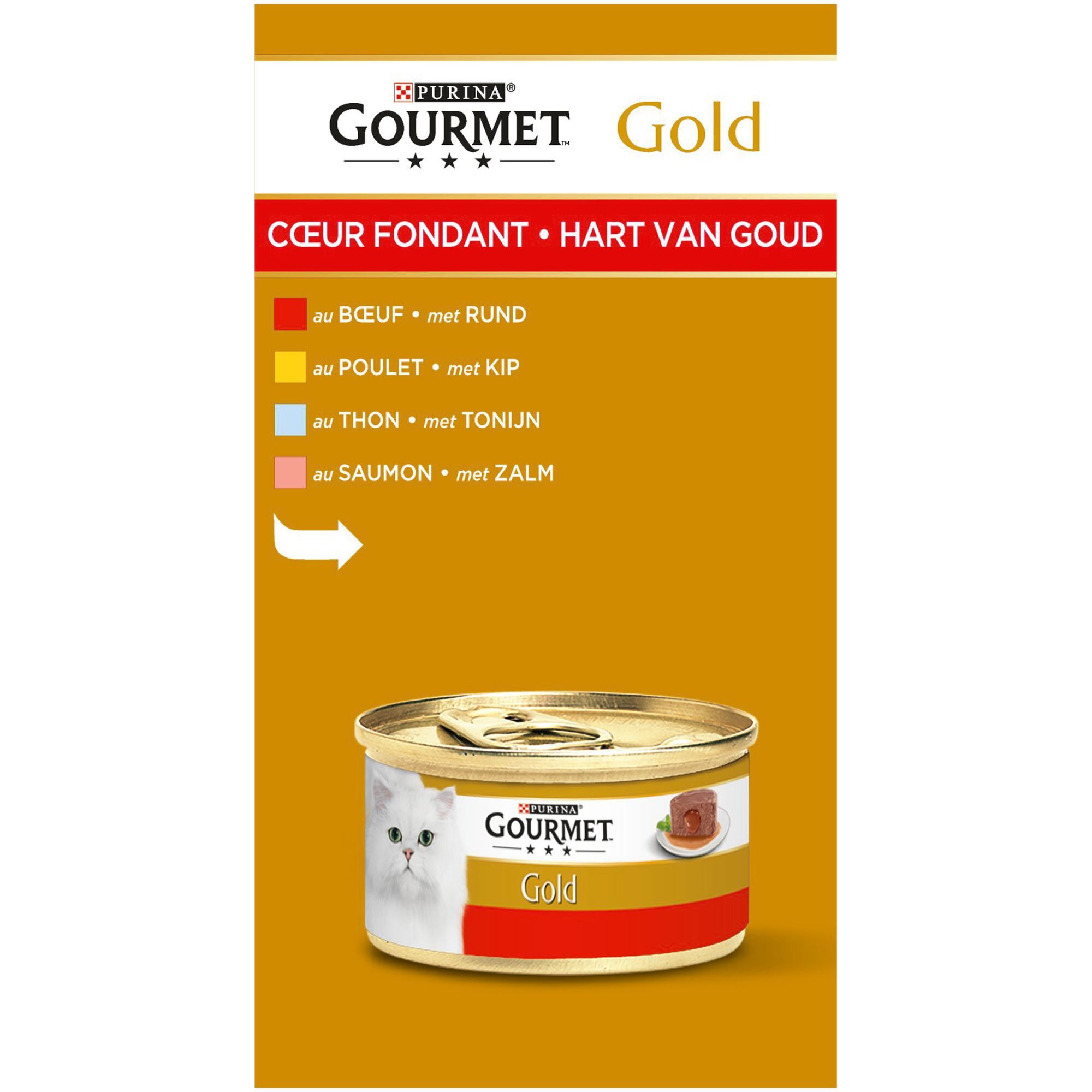 Gourmet - Bo&icirc;te Gold C&oelig;ur Fondant pour Chat - 12x85g Image num&eacute;ro 6
