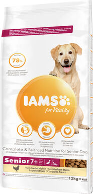 Iams - Croquettes pour Vitalité Au poulet frais Pour Chien Senior Grande Race