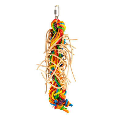 Duvoplus - Jouet Shreddy Pendentif de Cuir & Sisal - 10x10x33cm