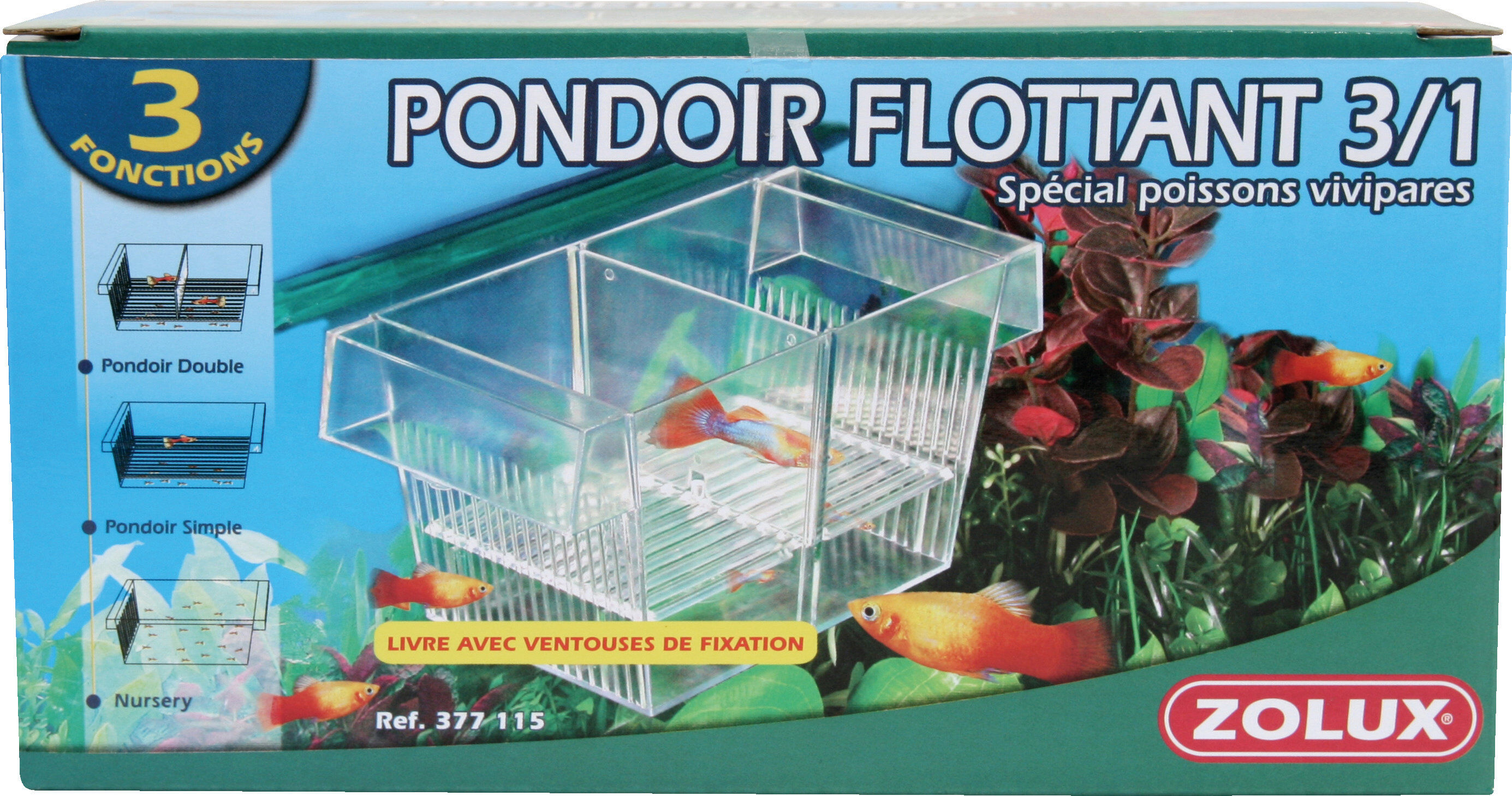 Zolux - Pondoir Fottant pour Poissons Vivipares - 10x18x11cm Image num&eacute;ro 1