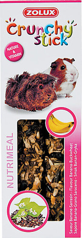 Zolux - Friandises Crunchy Stick Banane et Sarrasin pour Cochon d'inde - 115g image number null