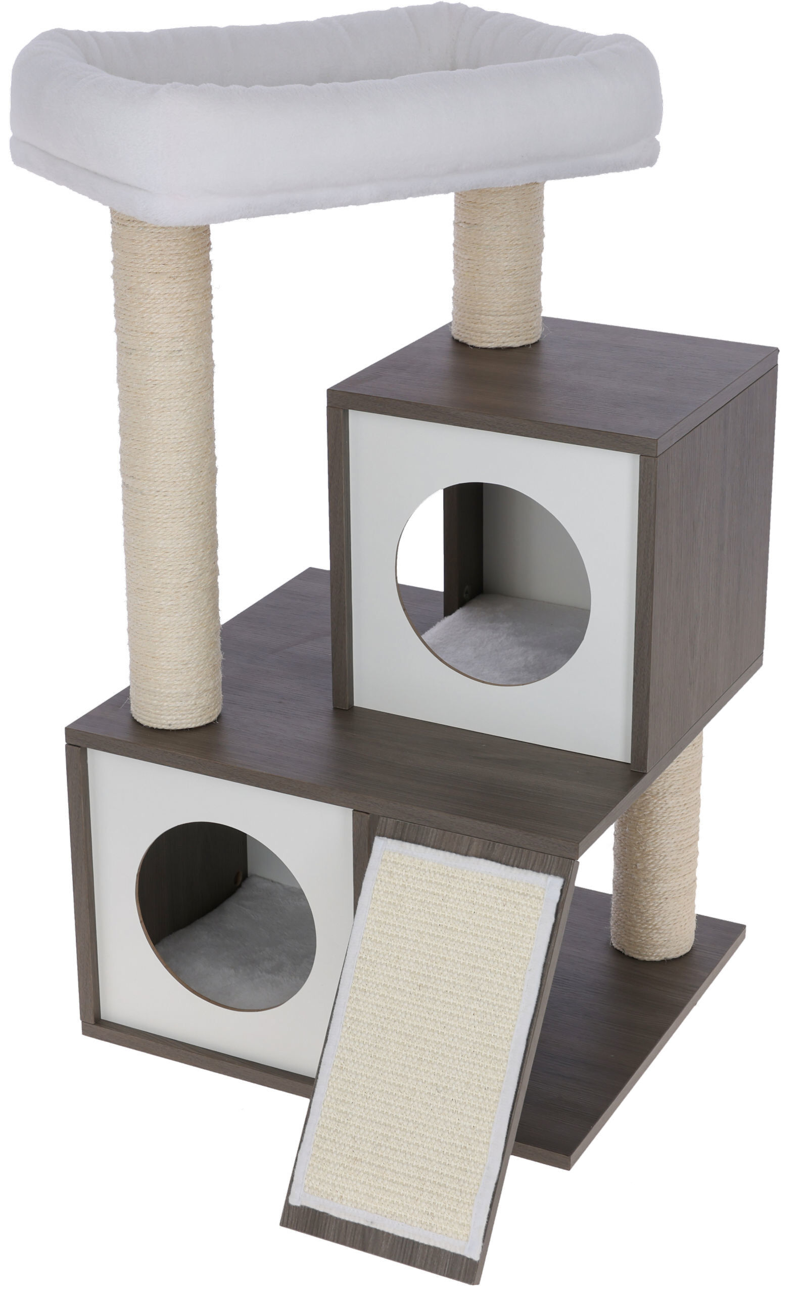 Kerbl - Arbre &agrave; chat Flair blanc/gris - 48 x 44 x 86 cm Image num&eacute;ro 1