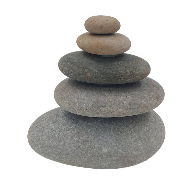 Tyrol - Décoration Pyramide 5 Galets Naturels - 12cm Image numéro 1 Tyrol - Décoration Pyramide 5 Galets Naturels - 12cm Image numéro 1