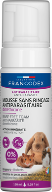 Francodex - Shampoing Mousse Antiparasitaire Diméthicone pour Rongeurs - 150ml