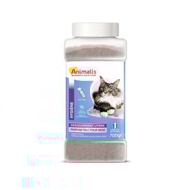 Animalis - Désodorisant pour Litière Parfum Talc Bébé pour Chat - 700g