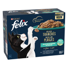 FELIX - Sachets Fraîcheur Délices Tranchés en Gelée Sélection Poissons pour chats adultes - 12x80g image number null