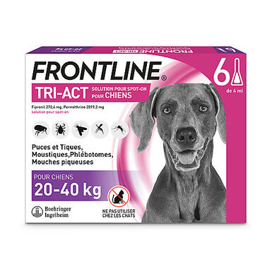 Frontline - Pipette Antiparasitaire Tri-Act pour Chien de 20 à 40Kg - 6x4ml