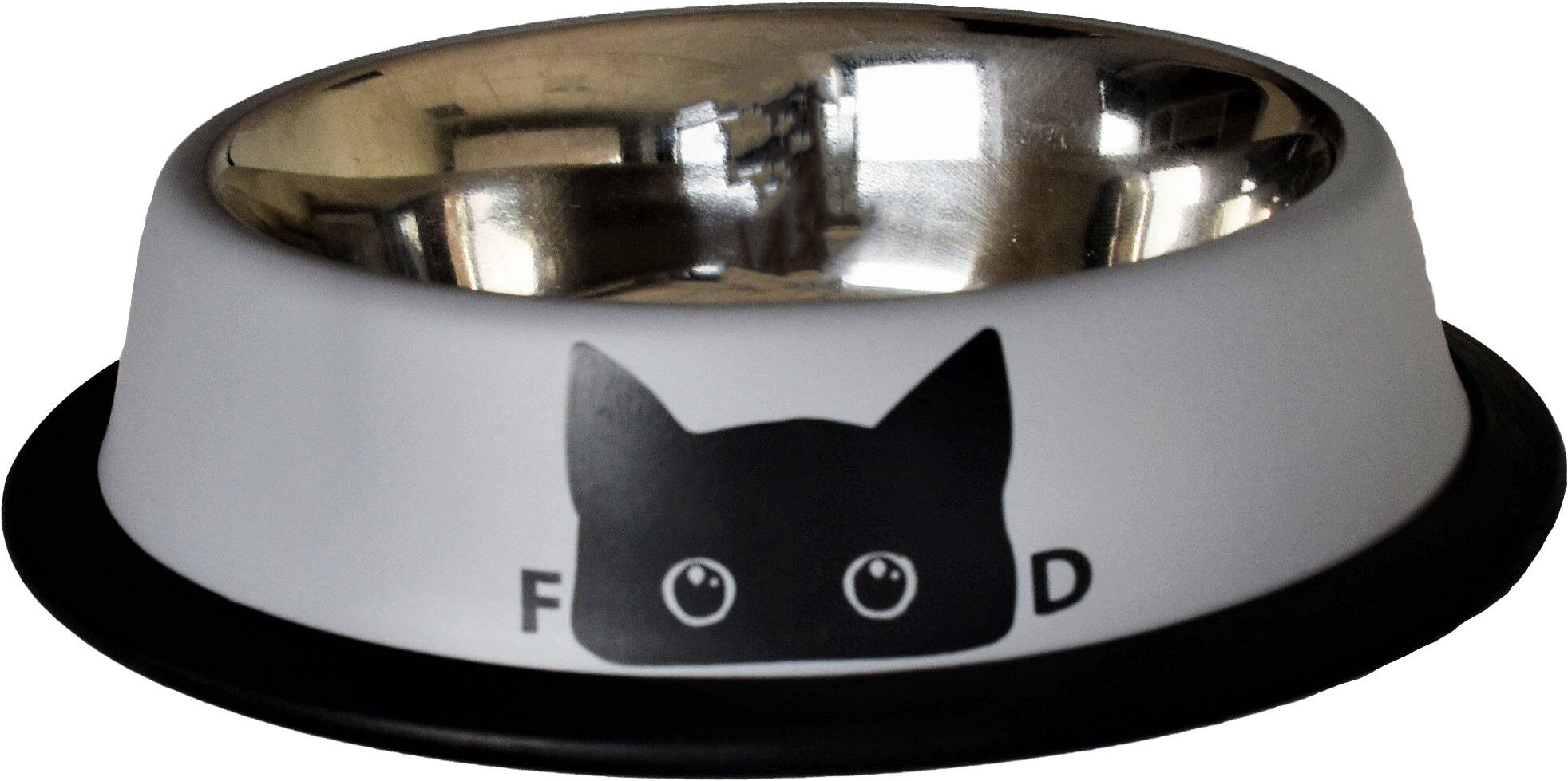 Bobby - Gamelle Inox Antid&eacute;rapante pour Chats - Gris Image num&eacute;ro 1