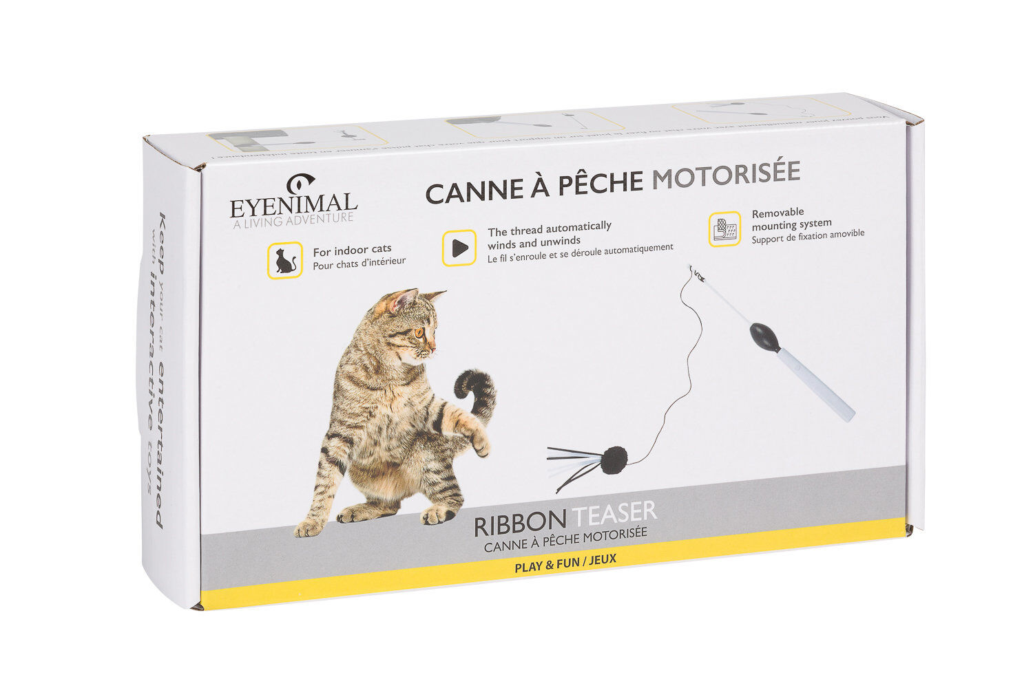 Eyenimal - Canne &agrave; P&ecirc;che Motoris&eacute;e RIBBON TEASER pour Chats Image num&eacute;ro 4
