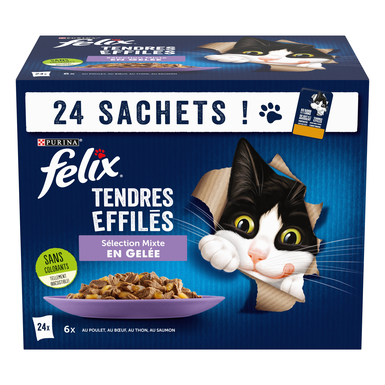 FELIX - Tendres Effilés en Gelée - Sélection Mixte 44x85g