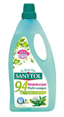 Sanytol - Désinfectant Nettoyant Sol Multi-usages Eucalyptus & Menthe - 1L