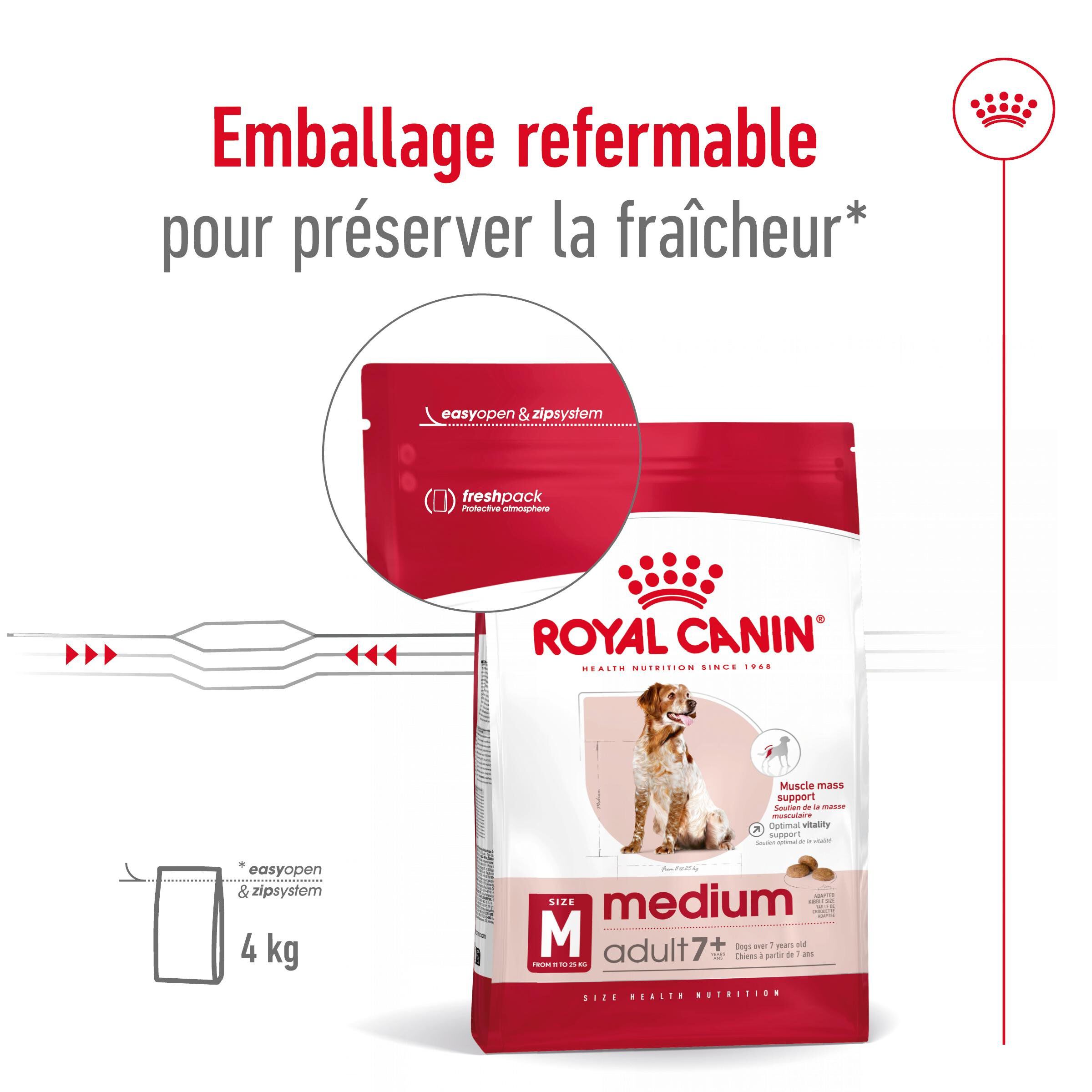 Royal Canin - Croquettes Medium Adulte 7+ pour Chien - 4Kg Image num&eacute;ro 3