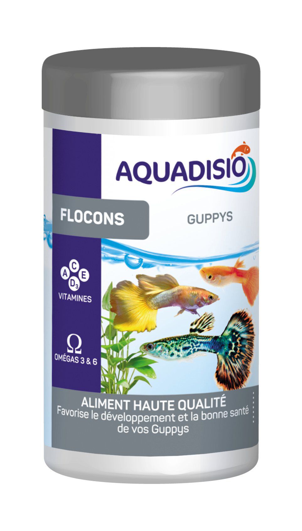 Aquadisio - Aliments en Flocons pour Guppys - 250ml Image num&eacute;ro 1