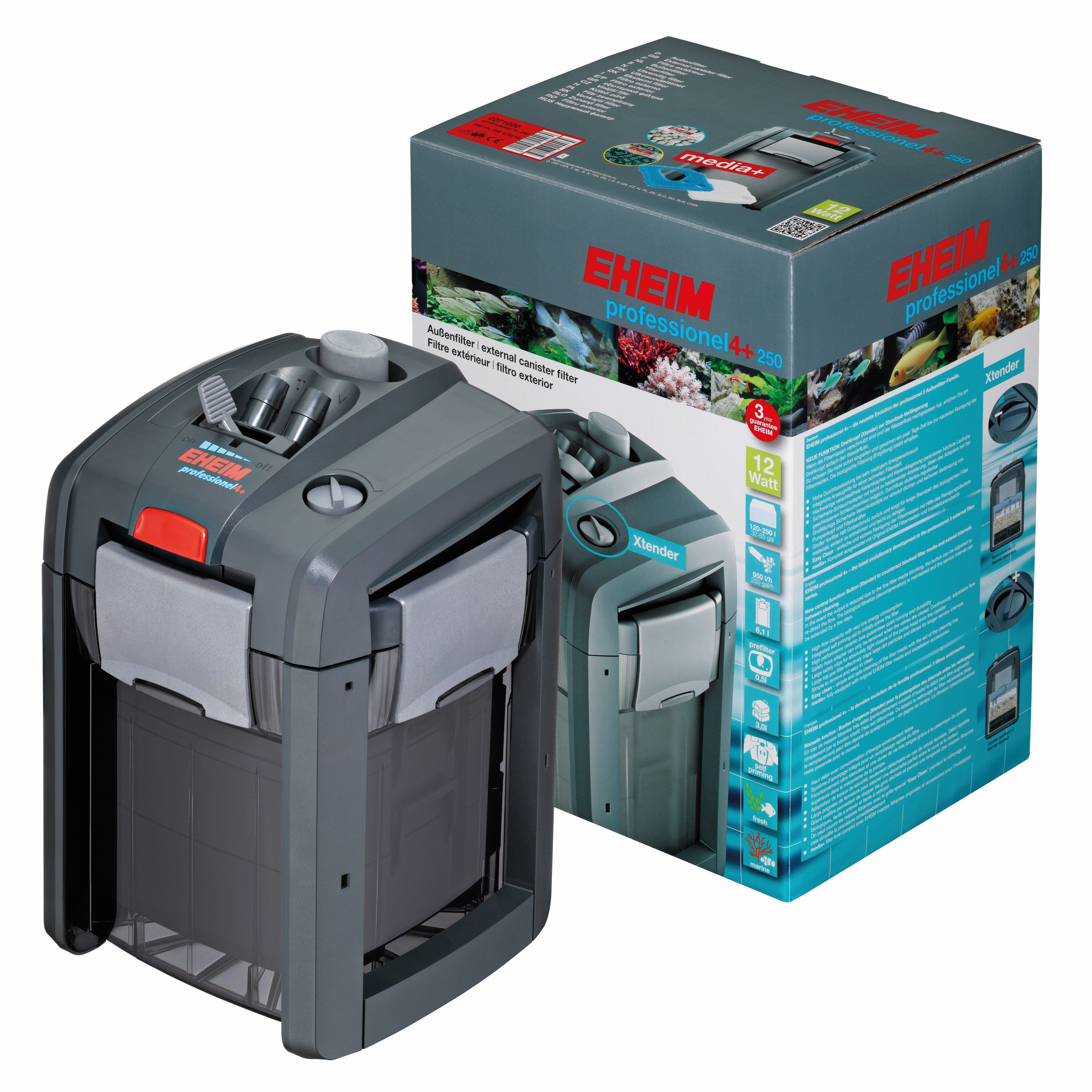 Eheim - Filtre Ext&eacute;rieur Professionnel 4+ 250 pour Aquarium - 12W Image num&eacute;ro 1