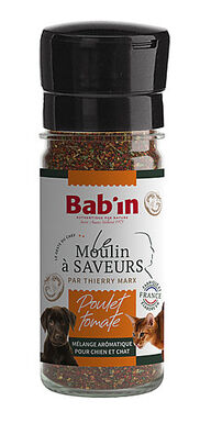 Bab'in - Moulin à Saveurs Mélange Aromatique Poulet & Tomate pour Chiens et Chats - 45g