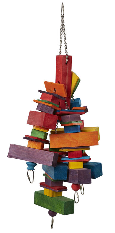 United Bird - Jouet à Suspendre Carré de Bois pour Perruche - 50cm Image numéro 1 United Bird - Jouet à Suspendre Carré de Bois pour Perruche - 50cm Image numéro 1