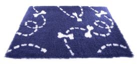 Martin Sellier - Tapis Plat Petbed Pointillé Bleu et Blanc pour Chien